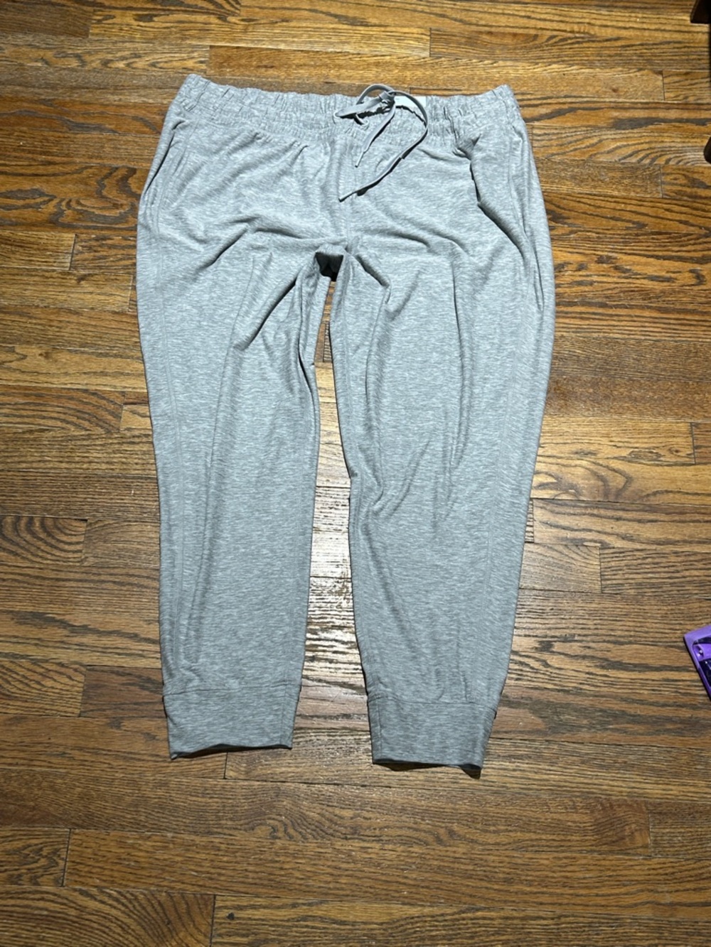 Women’s Lightweight Gray Jogger Pants - Comfortable Drawstring Waist - Picture 2 of 7